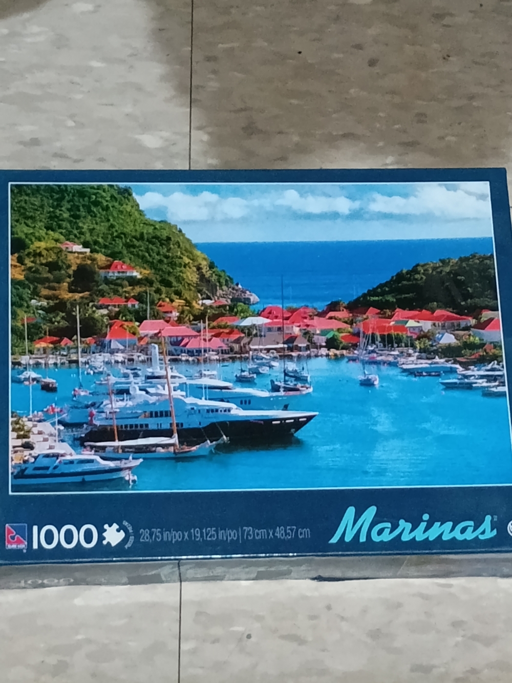 🛒2/$10🛒 MARINA Blue and Red Coastal Harbor Puzzle